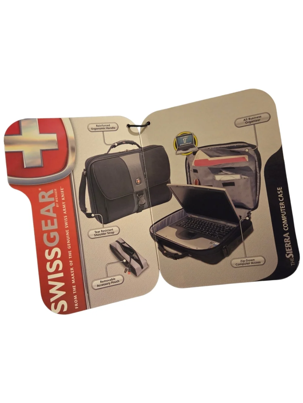 SwissGear By Wenger Sierra Black and Gray Laptop Messenger Bag